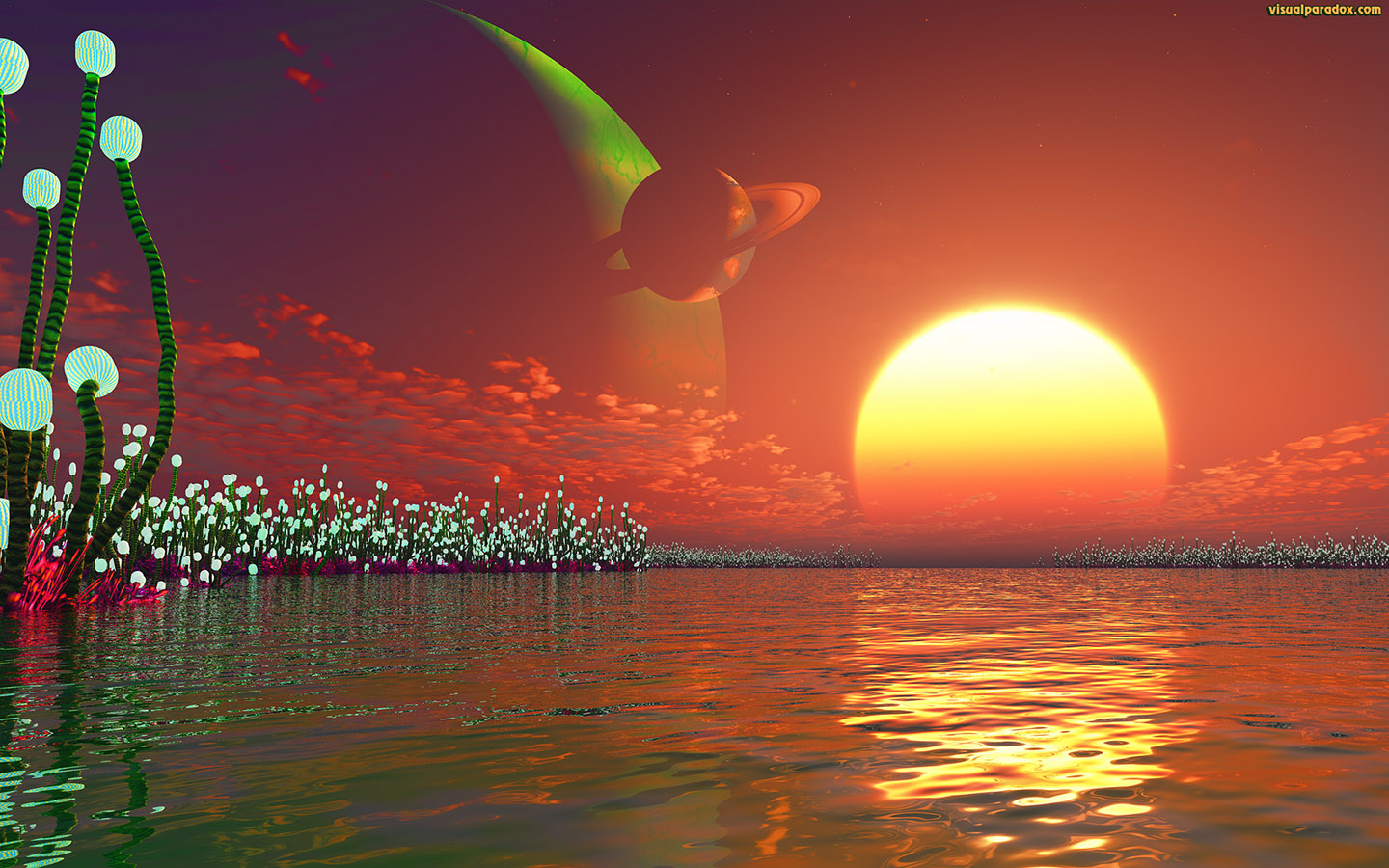 alien, astrology, astronomy, celestial, cloud, clouds, colorful, cosmos, dark, day, digital, fantasy, fiction, future, galaxy, globe, green, horizon, lake, landscape, light, moon, night, ocean, oceans, orange, planet, planetary, planets, red, reflection, rings, saturn, scape, science, scifi, sea, seas, sky, solar, space, star, sun, sunrise, system, water, world, yellow, 3d, wallpaper, widescreen