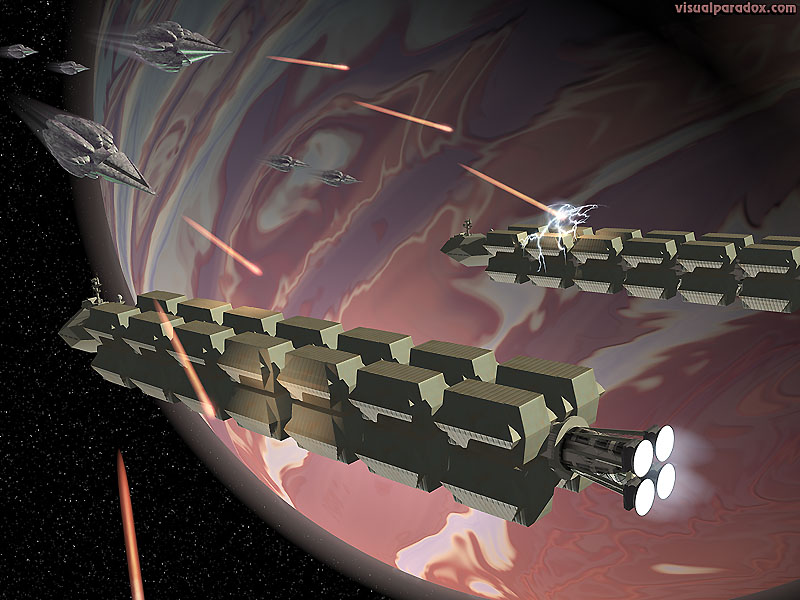 space, outer, battle, fight, ships, star, lasers, phasers, planet, jupiter, spaceships, wars, stars, 3d, wallpaper