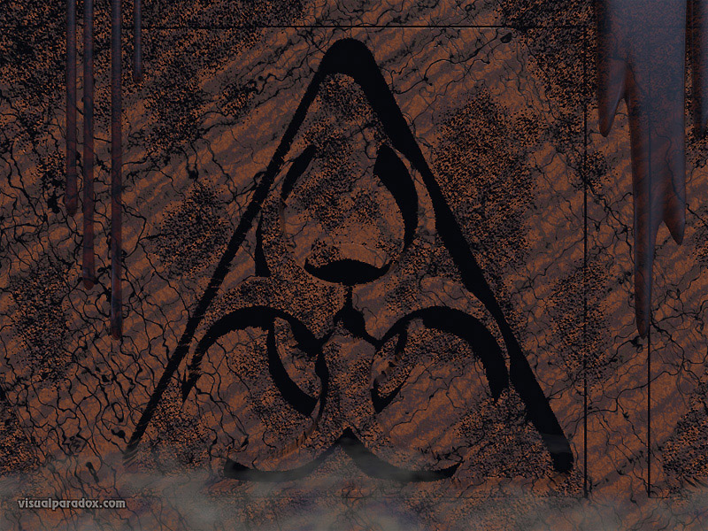 symbol, bio, hazmat, biotech, danger, dangerous, toxic, waste, hazardous, deadly, warning, cautious, disaster, 3d, wallpaper