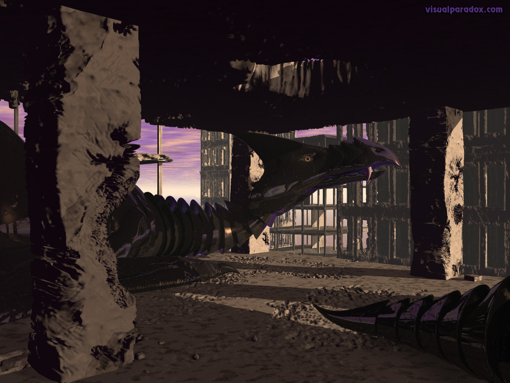 city, dark, dragons, draco, wyrm, mythical, monster, 3d, wallpaper