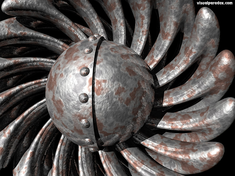 industrial, steel, rivets, iron, hard, cold, flower, metal, rusty, 3d, wallpaper