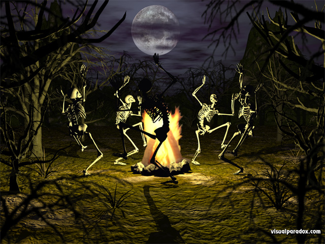 Free 3D Wallpaper 'Bone Dance' 640x400