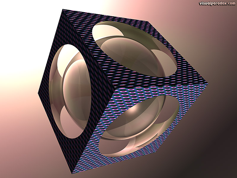 abstract, cube, ball, sphere, square, box, glass, crystal, 3d, wallpaper