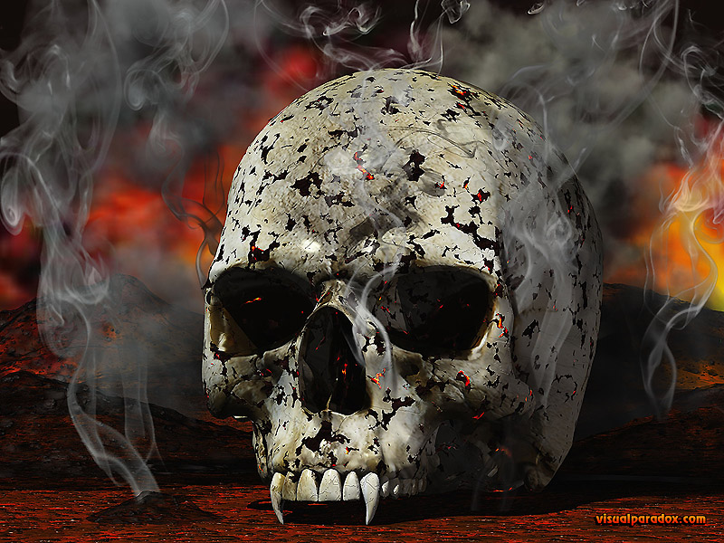 vampire, skull, burn, burnt, smoke, smoked, fire, demon, horror, scary, undead, Nosferatu, vampyre, 3d, wallpaper