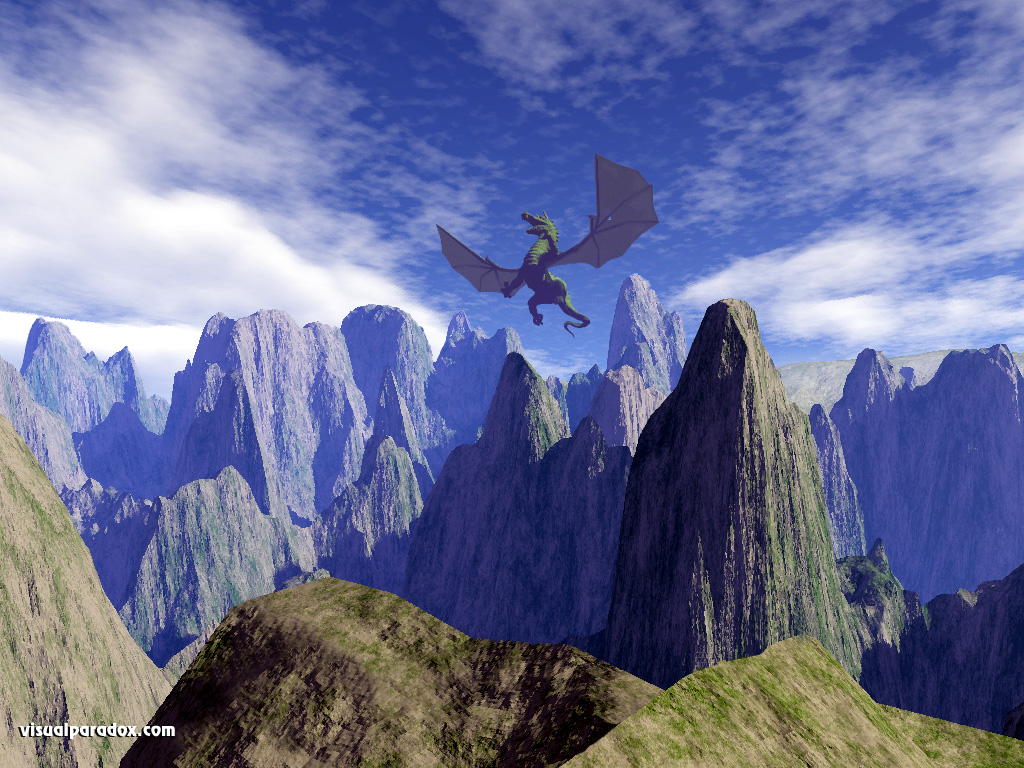 scream, cry, call, yell, fly, wyrm, mythical, monster, soar, dragon, 3d, wallpaper