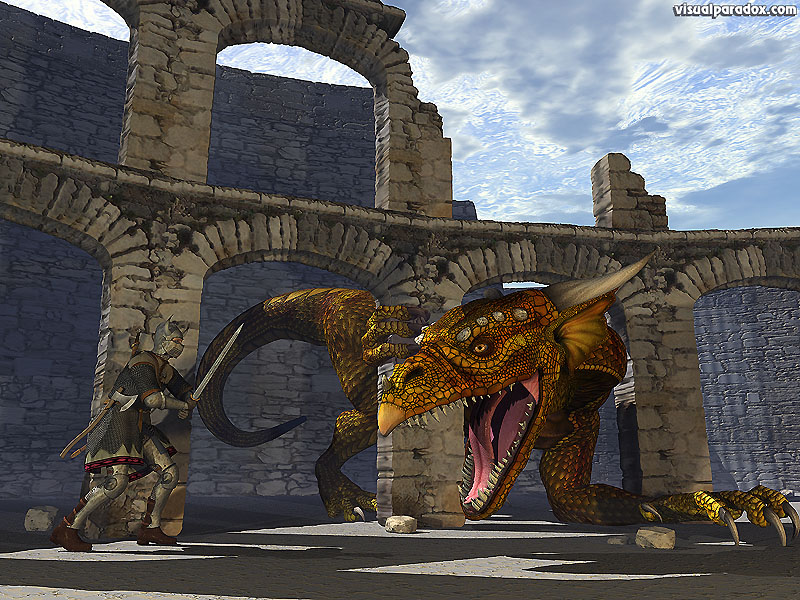 dragon, knight, sacrificial, sword, bite, slayer, eat, fight, hunt, quest, hunter, 3d, wallpaper