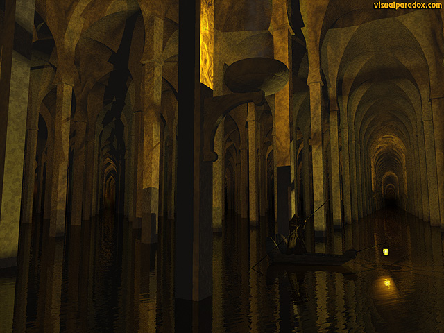 Free 3D Wallpaper 'Ferryman' 640x400