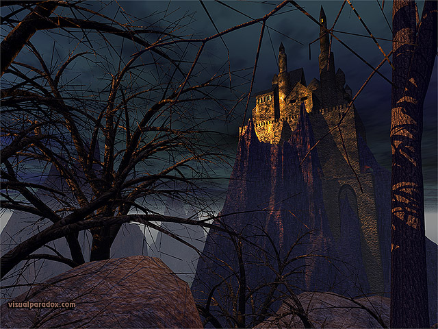 Free 3D Wallpaper 'Fortress' 640x400