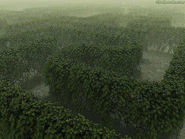 Free 3D Wallpaper 'Hedge Maze' 640x400