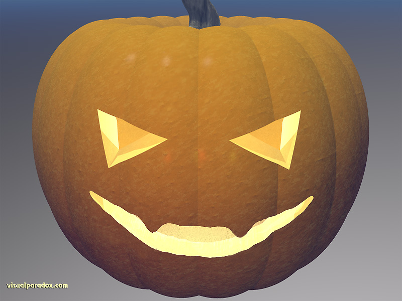 carved, pumpkin, halloween, holiday, candle, grin, orange, gourd, 3d, wallpaper
