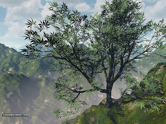 Free 3D Wallpaper 'Lone Tree' 640x400