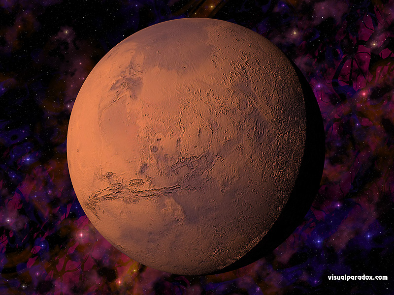 planet, red, space, globe, stars, sphere, fourth, planets, 3d, wallpaper