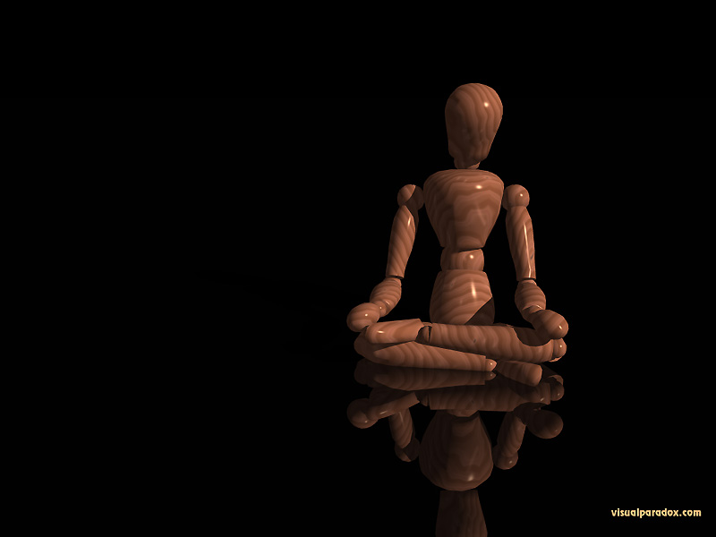 mannequin, wooden, doll, contemplation, yoga, solitude, poser, 3d, wallpaper