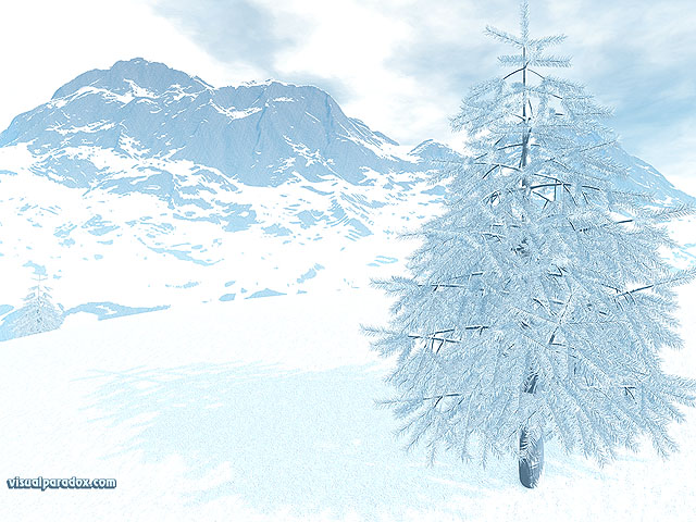 Free 3D Wallpaper 'Mountain Frost' 640x400