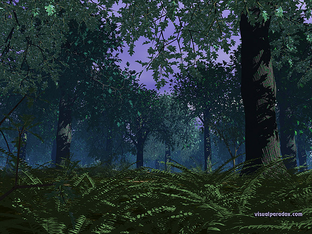 Free 3D Wallpaper 'Oak Grove' 640x400