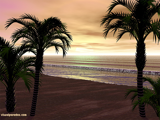 Free 3D Wallpaper 'Ocean Surf' 640x400