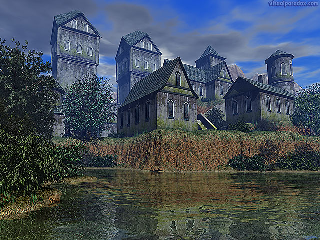 Free 3D Wallpaper 'Out Buildings' 640x400