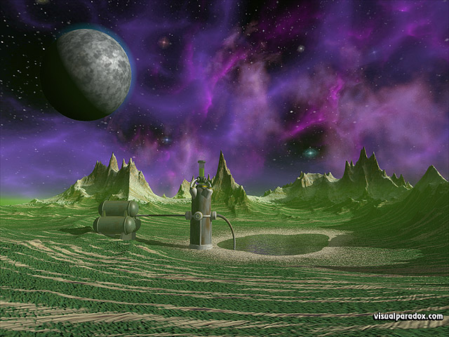 Free 3D Wallpaper 'Pump Station' 640x400