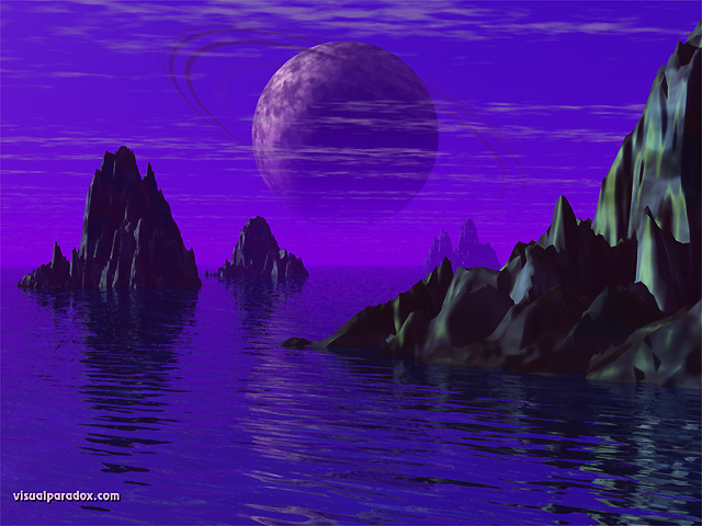 Free 3D Wallpaper 'Purple Haze' 640x400