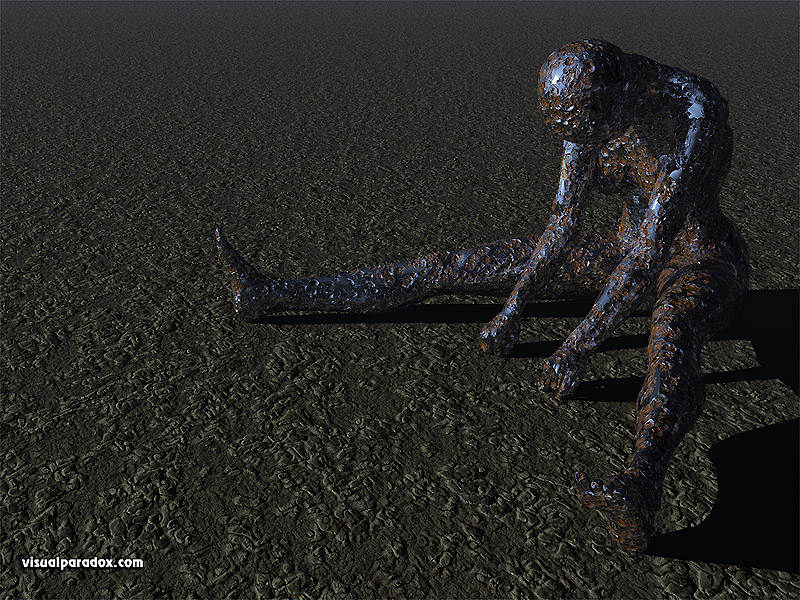 woman, chrome, robot, mechanical, toy, figure, rust, old, depression, forgotten, lost, dolls, 3d, wallpaper