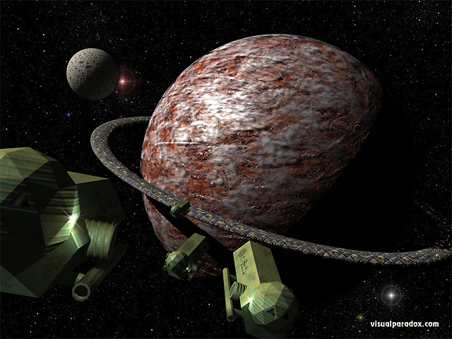 Free 3D Wallpaper 'Ring Station' 640x400