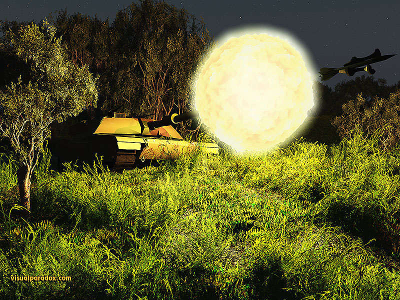 tank, abrams, rocket, shell, round, fire, cannon, blast, shoot, battle, 3d, wallpaper