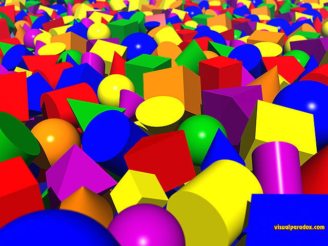 Free 3D Wallpaper 'Shapely' 640x400