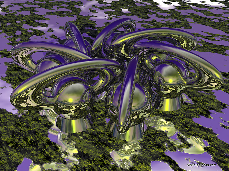 abstract, chrome, spheres, ring, alien, sci-fi, shiney, 3d, wallpaper