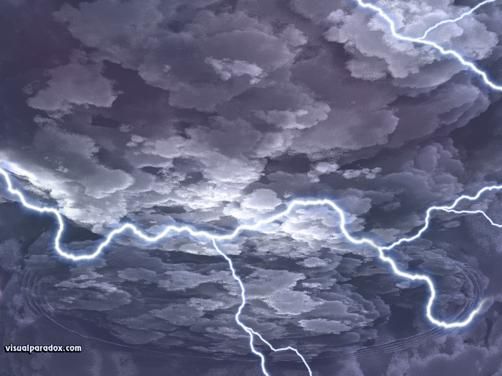 storm, wind, rain, clouds, strike, bolt, 3d, wallpaper. Thunder & Lightning