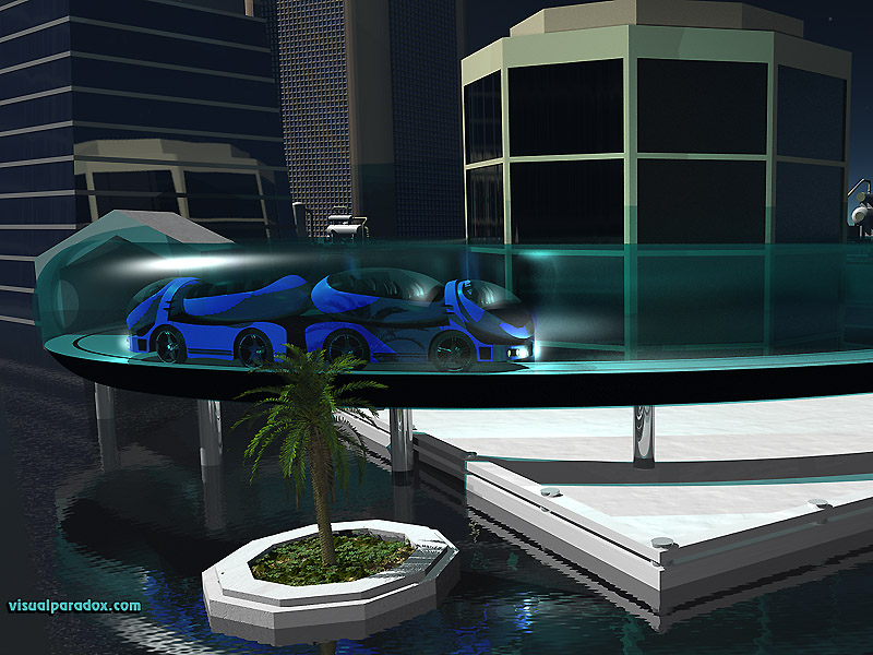 train, cars, monorail, city, future, skyline, auto, car, truck, buildings, 3d, wallpaper