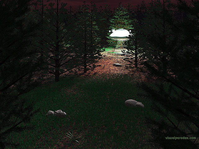 Free 3D Wallpaper 'U.F.O.' 640x400
