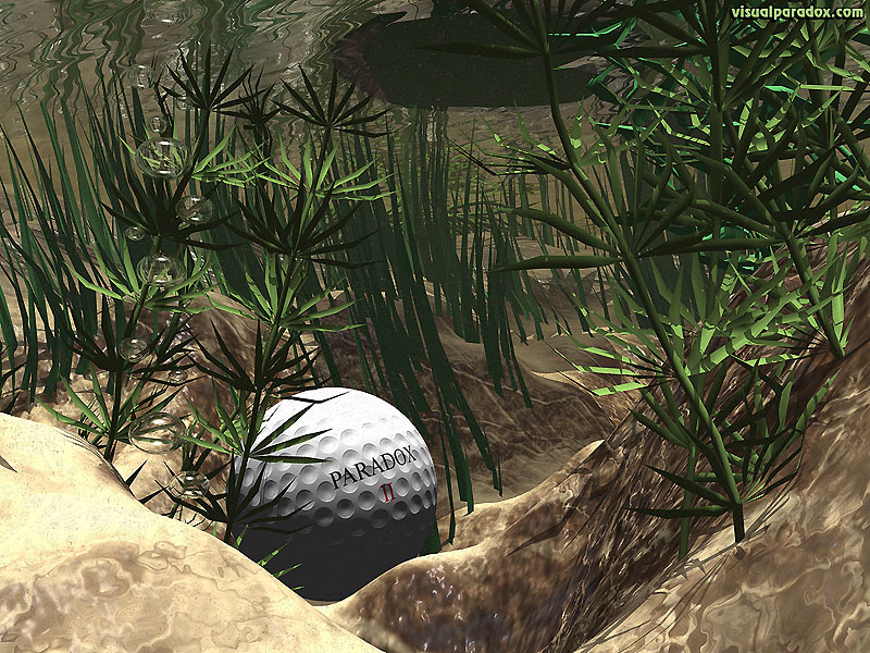 golf, ball, sports, lake, pond, mulligan, underwater, golfball, 3d, wallpaper