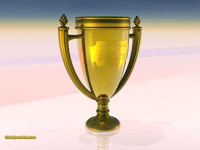 Free 3D Wallpaper 'Winner's Cup' 640x400