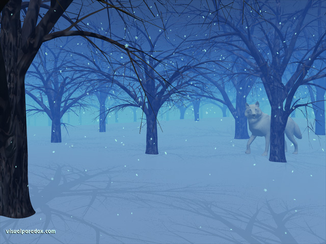 Free 3D Wallpaper 'Winter Eve' 640x400