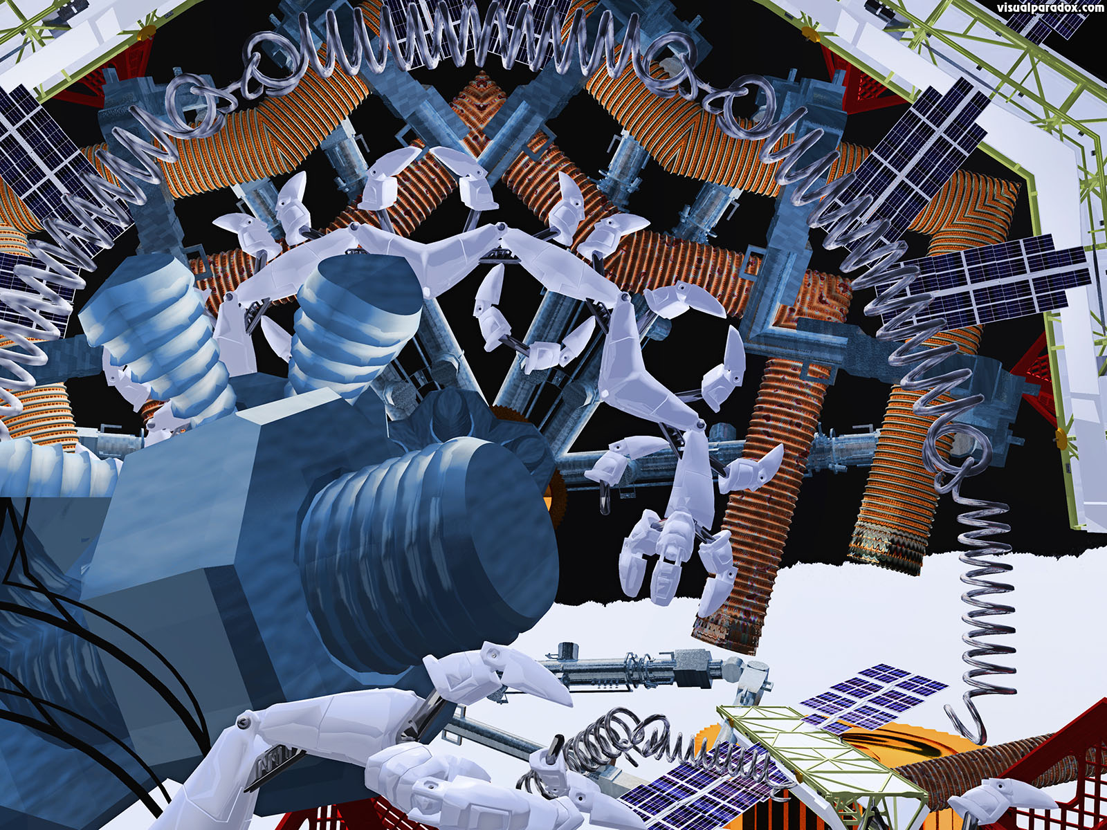 abstract, arm, background, blue, bright, broken, calidoscope, clockwork, concentric, creativity, design, form, geometric, geometry, kaleidescope, kaleidoscope, kalidoscope, meditate, meditation, orange, panel, radiating, repeating, repetitive, robot, shape, solar, spin, spring, star, 3d, wallpaper