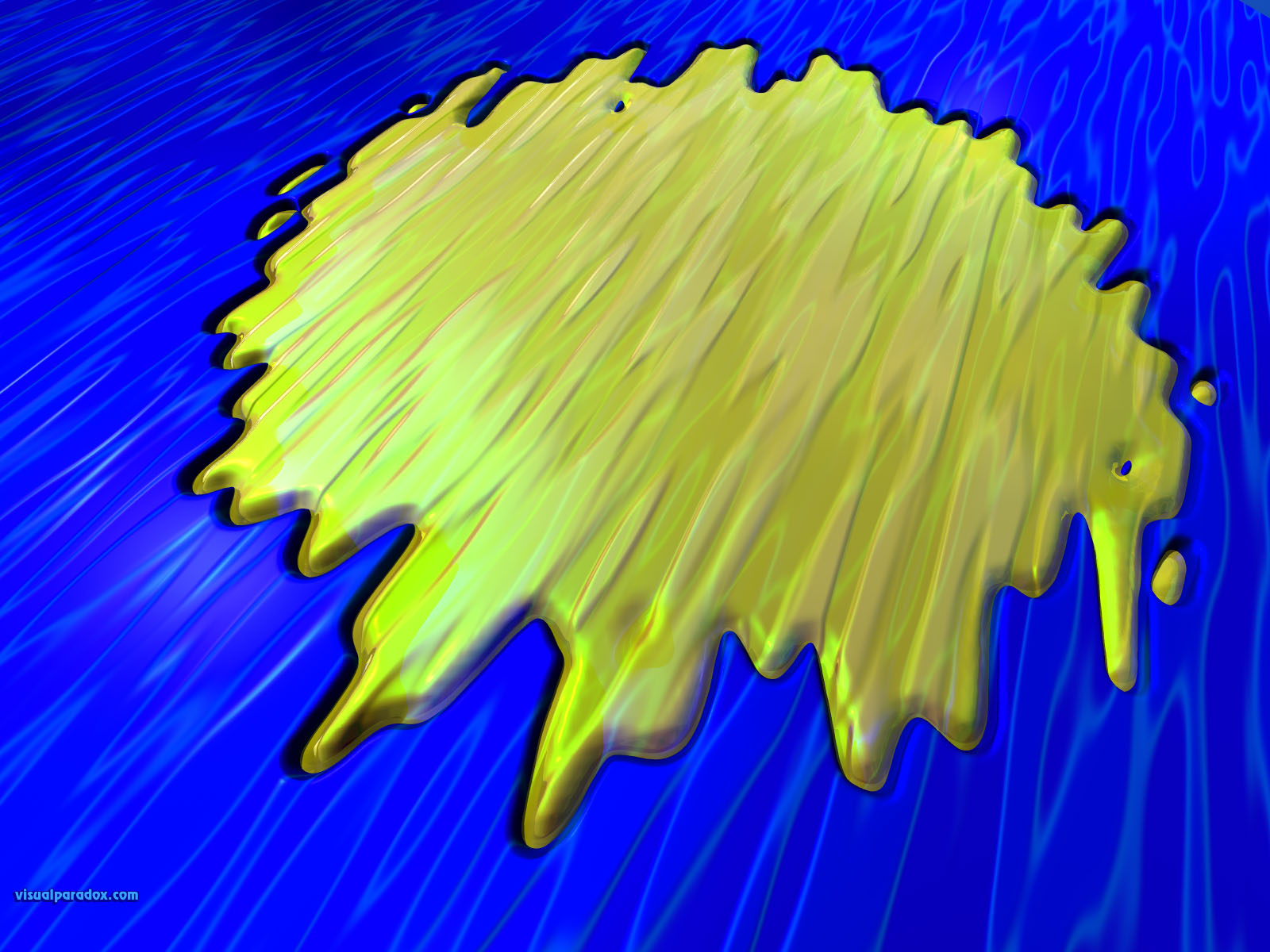 metal, abstract, paint, splat, streak, color, blue, yellow, 3d, wallpaper
