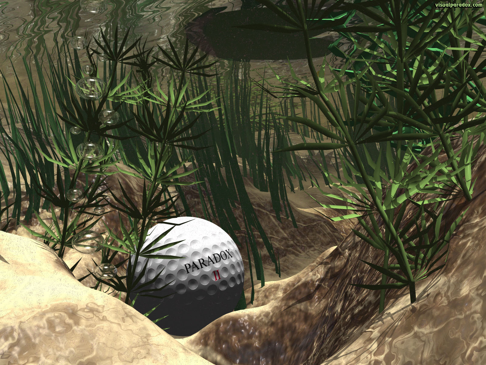 golf, ball, sports, lake, pond, mulligan, underwater, golfball, 3d, wallpaper