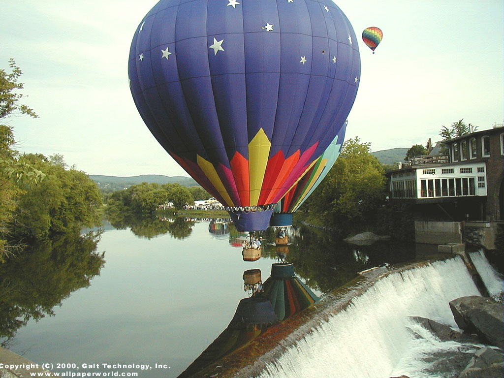 'Hot Air Balloon' 1024x768 Free 3D Wallpaper