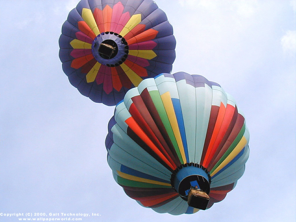 'Hot Air Balloons' 1024x768 Free 3D Wallpaper
