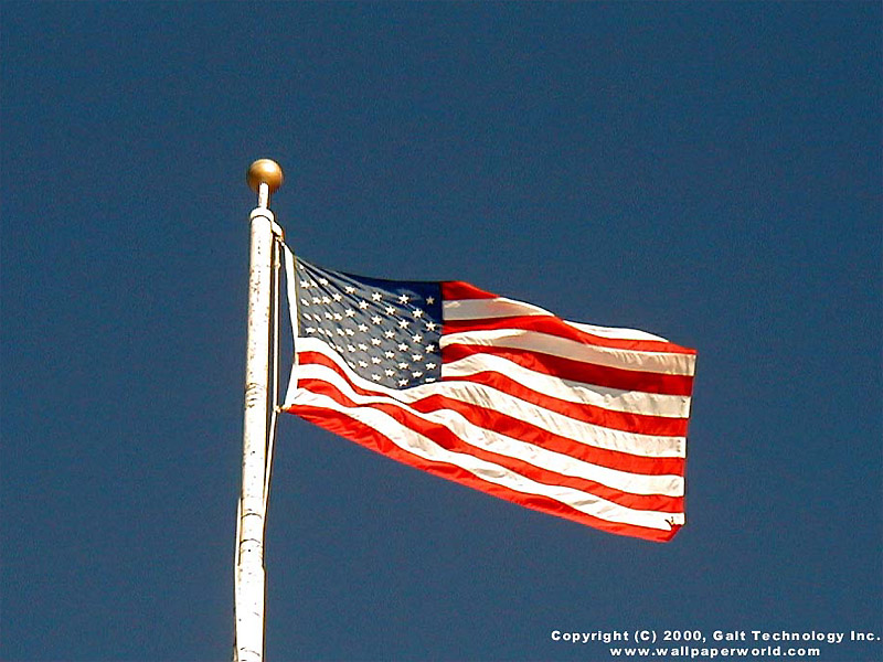 'US Flag' 800x600 Free 3D Wallpaper