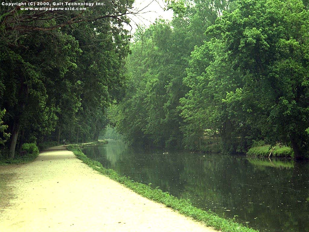 'Greek Waterway' 1024x768 Free 3D Wallpaper