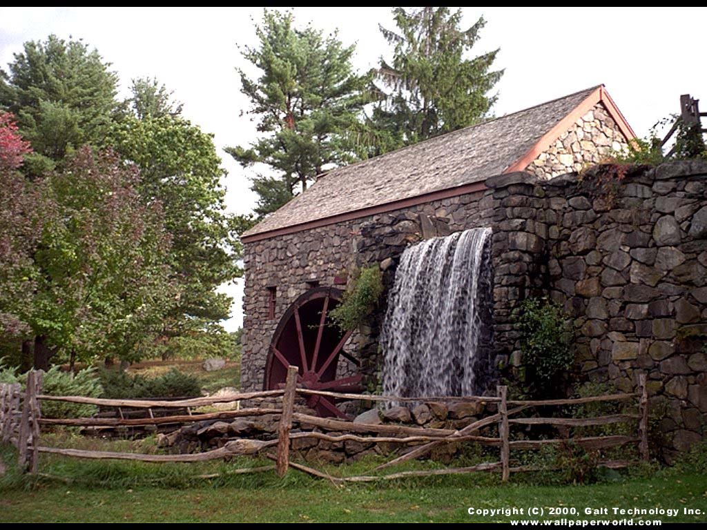 'Stone Mill' 1024x768 Free 3D Wallpaper
