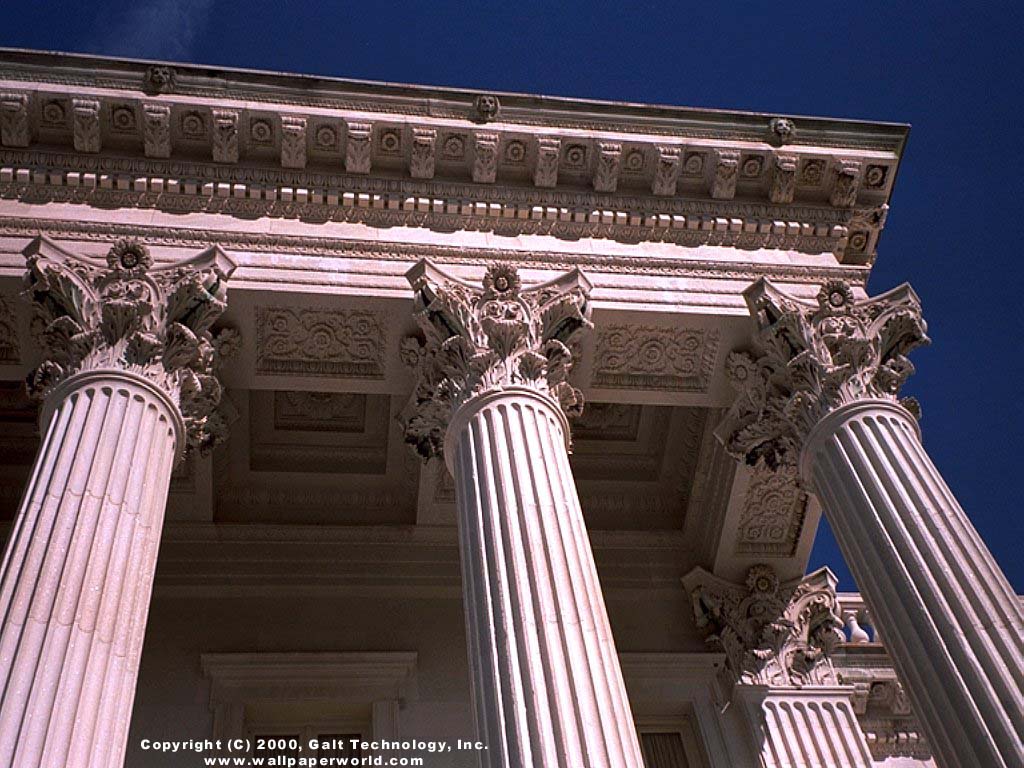 'Pillars' 1024x768 Free 3D Wallpaper