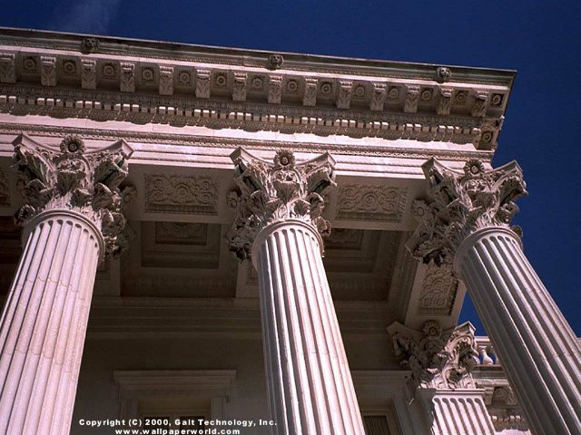 'Pillars' 640x480 Free 3D Wallpaper