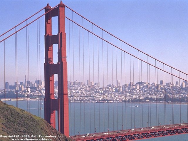 'San Francisco Golden Gate' 640x480 Free 3D Wallpaper