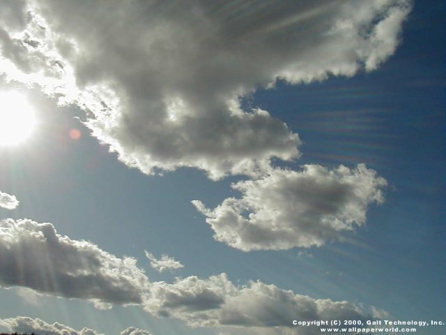 'Bright Sun' 640x480 Free 3D Wallpaper