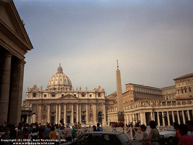 'St. Peter's Rome' 640x480 Free 3D Wallpaper