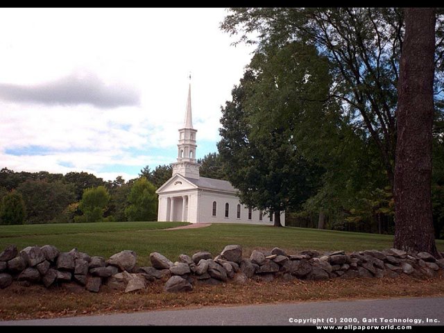 'Country Church' 640x480 Free 3D Wallpaper